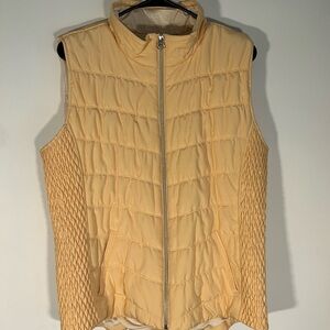 Christopher and Banks women’s size XL vest. Yellow, warm, like new.
